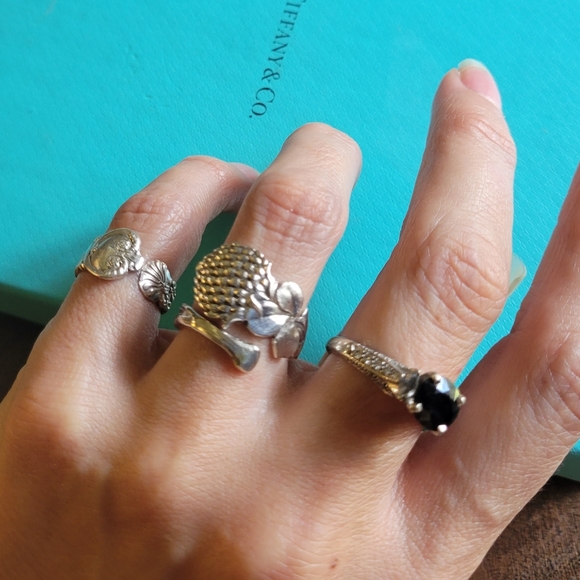 1885 Tiffany & Company Bloomed Clover Shamrock Spoon Ring in Sterling Silver #34 - Picture 7 of 17